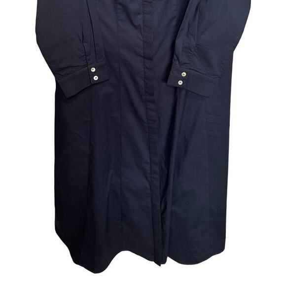 Tuckernuck New Briana Dress Midi Button Down Long Sleeves Dark Navy Size Large - Picture 8 of 15
